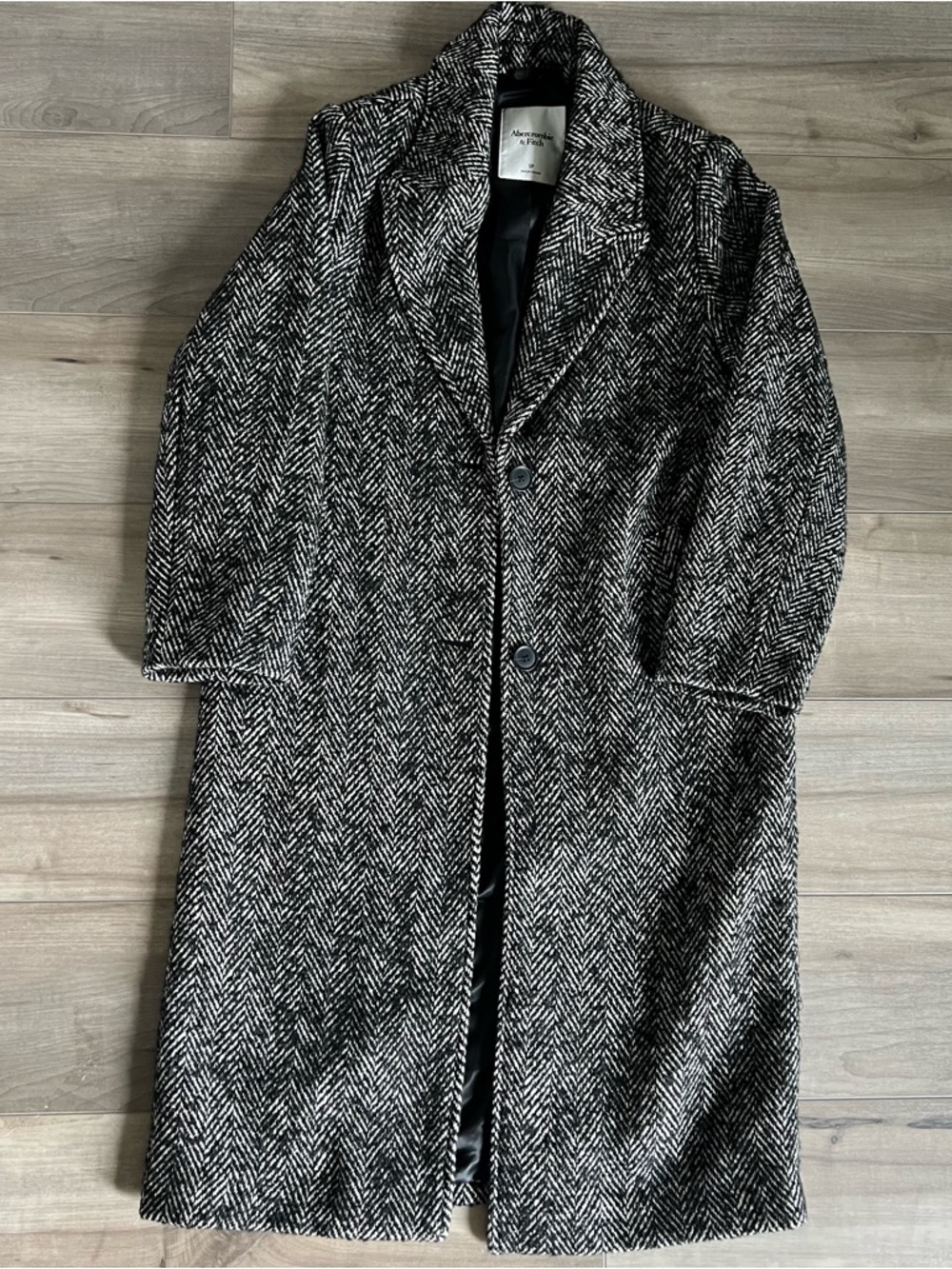 Abercrombie & Fitch Textured Tailored Herringbone Topcoat